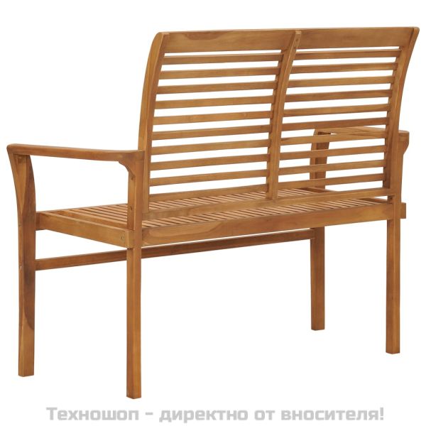 Градинска пейка, 112 см, тик масив