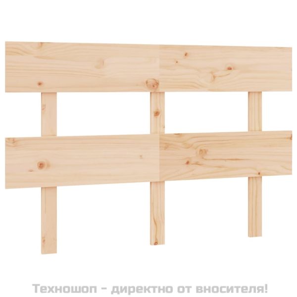 Горна табла за легло, 124x3x81 см, бор масив