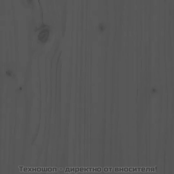 Висок шкаф, сив, 60x40x116,5 см, борово дърво масив