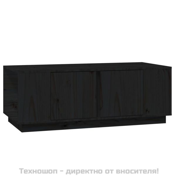 Кафе маса, черно, 110x50x40 см, бор масив