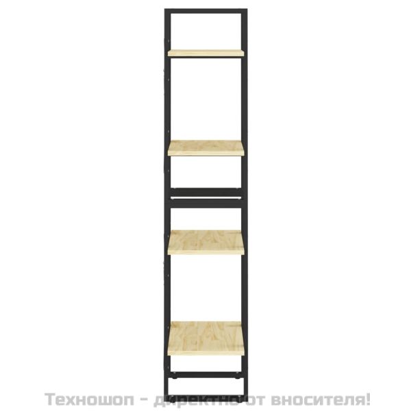 4-етажна библиотека, 40x30x140 см, борово дърво масив