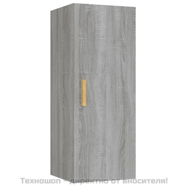 Стенен шкаф, сив сонома, 34,5x34x90 см, инженерно дърво