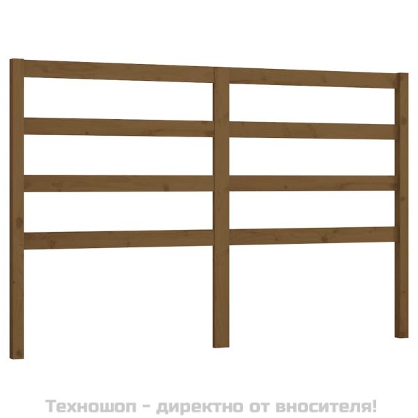 Горна табла за легло, меденокафява, 146x4x100 см, бор масив