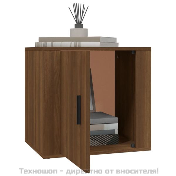Нощно шкафче, кафяв дъб, 50x39x47 см