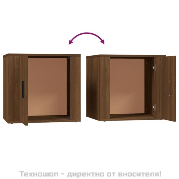 Нощно шкафче, кафяв дъб, 50x39x47 см