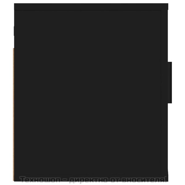 ТВ шкафове със стенен монтаж, 2 бр, черни, 40x34,5x40 см