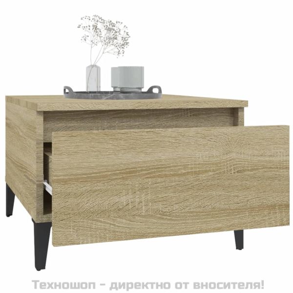 Странични маси, 2 бр, Дъб сонома, 50x46x35 см, инженерно дърво