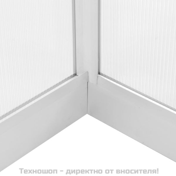 Оранжерия, алуминий, 362x190x195 см, 13,41 м³