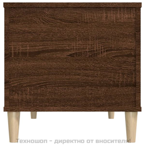 Маса за кафе, кафяв дъб, 90x44,5x45 см, инженерно дърво