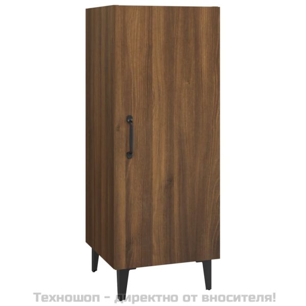 Сайдборд, кафяв дъб, 34,5x34x90 см, инженерно дърво