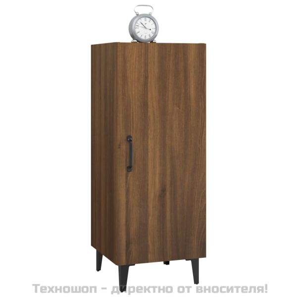 Сайдборд, кафяв дъб, 34,5x34x90 см, инженерно дърво