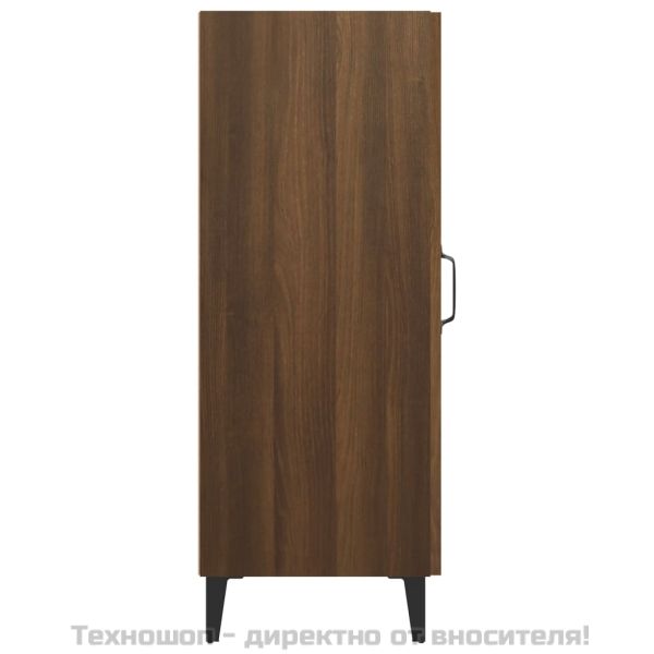 Сайдборд, кафяв дъб, 34,5x34x90 см, инженерно дърво