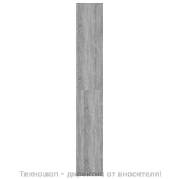 Библиотека/разделител за стая, сив сонома, 60x30x198 см