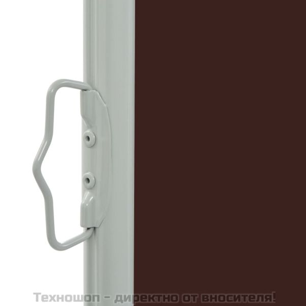 Прибираща се дворна странична тента, 140х300 см, кафява