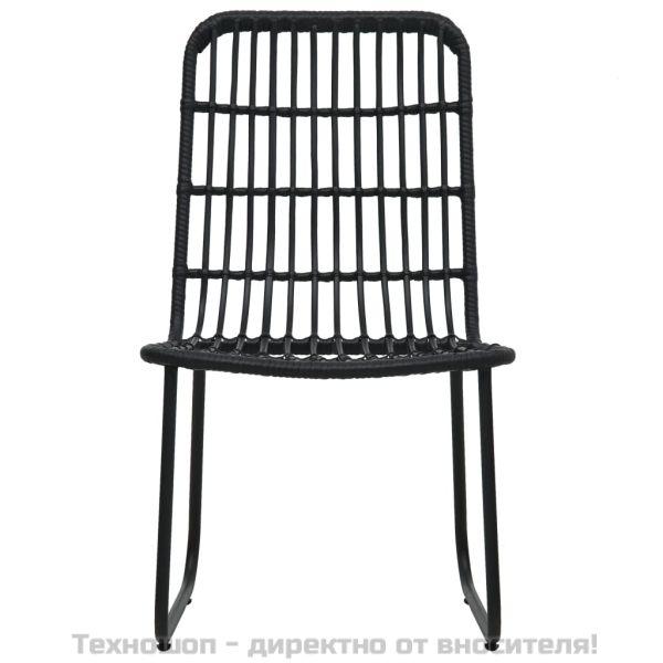 Бистро комплект, 3 части, полиратан, черен