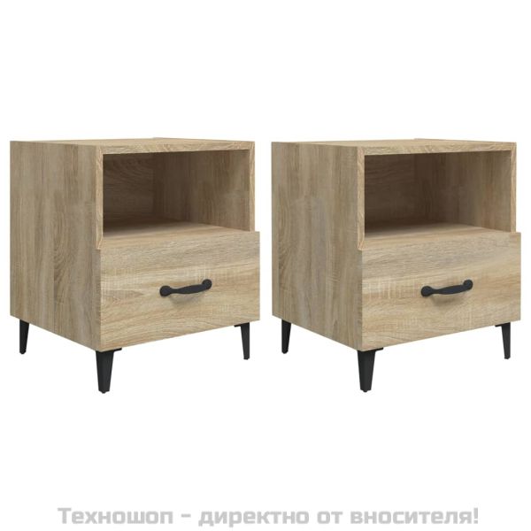 Нощни шкафчета, 2 бр, сонома дъб, инженерно дърво