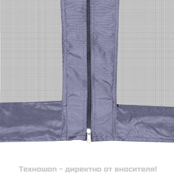 Шестоъгълна pop-up шатра с 6 стени тъмносиня 3,6x3,1 м