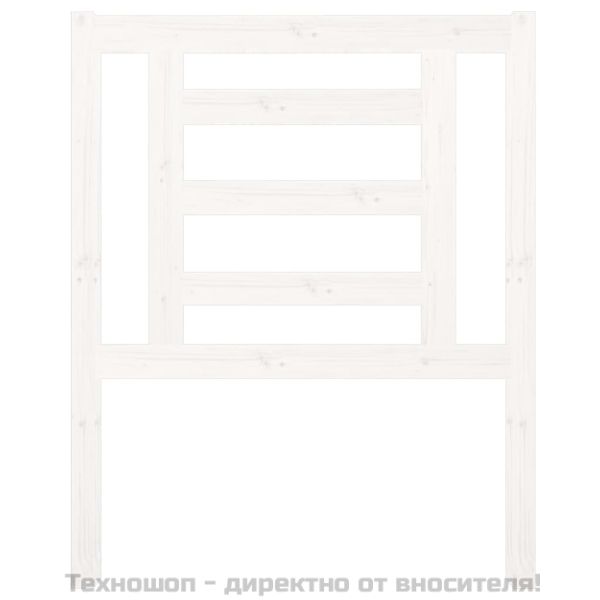 Горна табла за легло, бяла, 81x4x100 см, бор масив