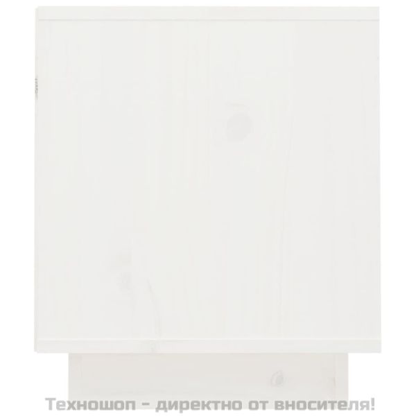 ТВ шкаф, бял, 70x34x40 см, бор масив