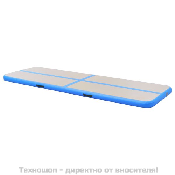 Надуваем дюшек за гимнастика с помпа, 600x100x10 см, PVC, син