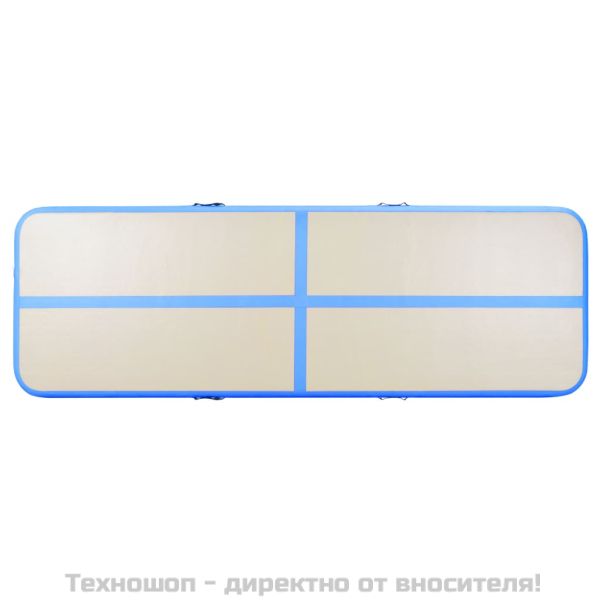 Надуваем дюшек за гимнастика с помпа, 600x100x10 см, PVC, син