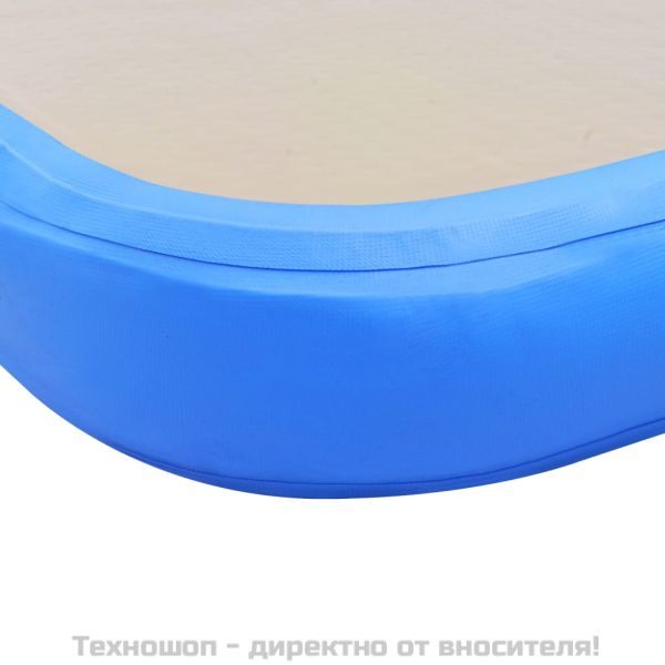 Надуваем дюшек за гимнастика с помпа, 600x100x10 см, PVC, син