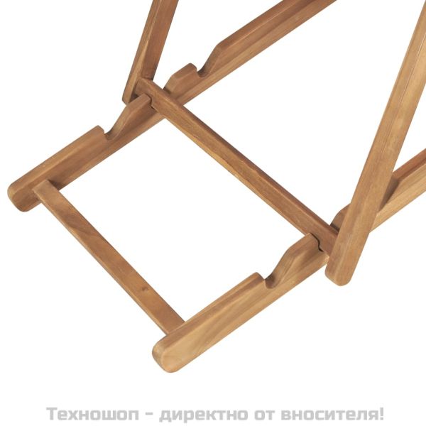 Сгъваем стол от масивно тиково дърво, червен