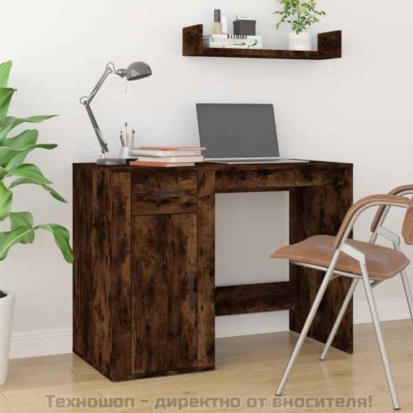 Бюро, опушен дъб, 100x49x75 см, инженерно дърво