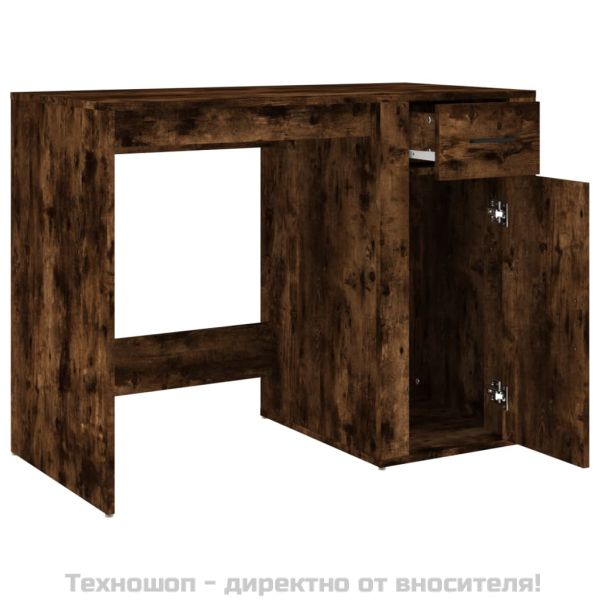Бюро, опушен дъб, 100x49x75 см, инженерно дърво