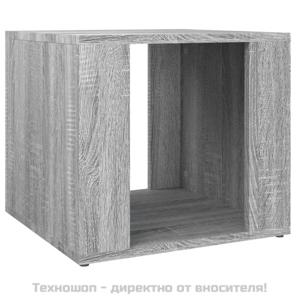 Нощна масичка, cив сонома, 41x40x36 см, инженерно дърво