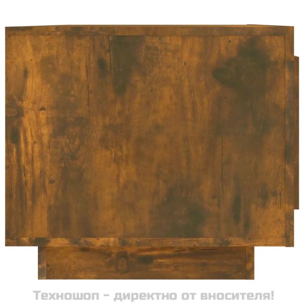 Кафе маса, опушен дъб, 102x50x45 см, инженерно дърво