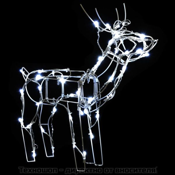 Коледна украса, 3 светещи елена, 229 LED лампи