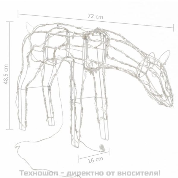 Коледна украса, 3 светещи елена, 229 LED лампи