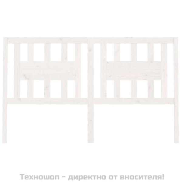 Табла за спалня, бяла, 146x4x100 см, бор масив