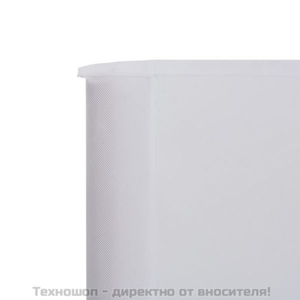 Параван против вятър от 6 панела текстил 800x120 см пясъчнобял