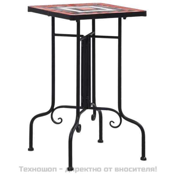 Мозаечна странична маса, теракота и бяло, керамика