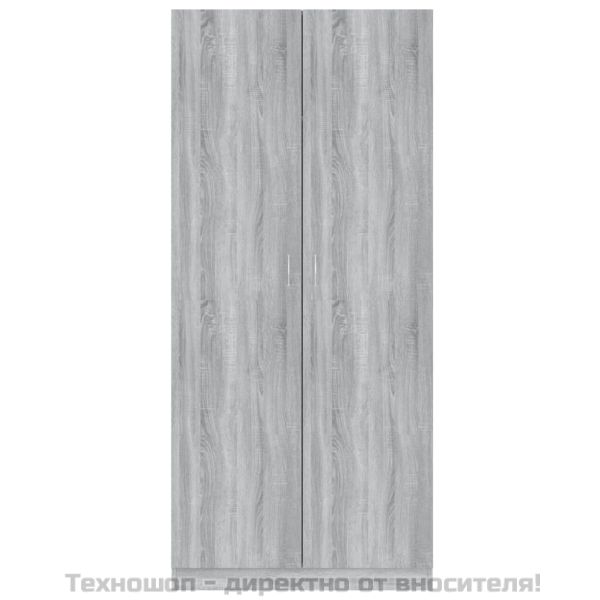 Гардероб, сив сонома, 90x52x200 см, инженерно дърво