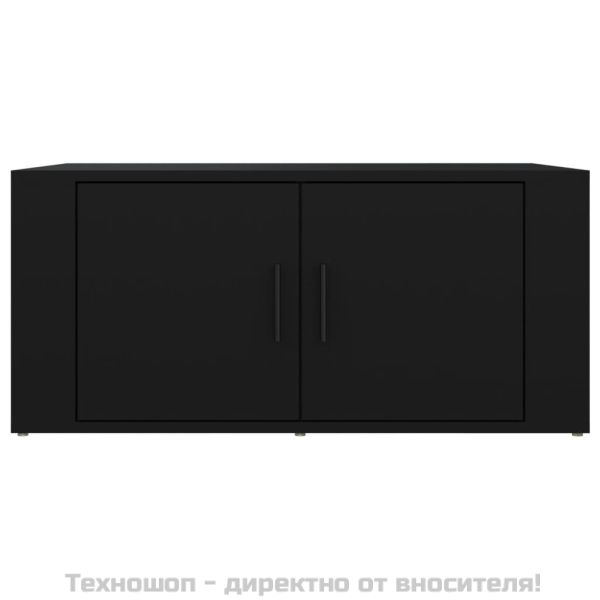 Кафе маса, черна, 80x50x36 см, инженерно дърво