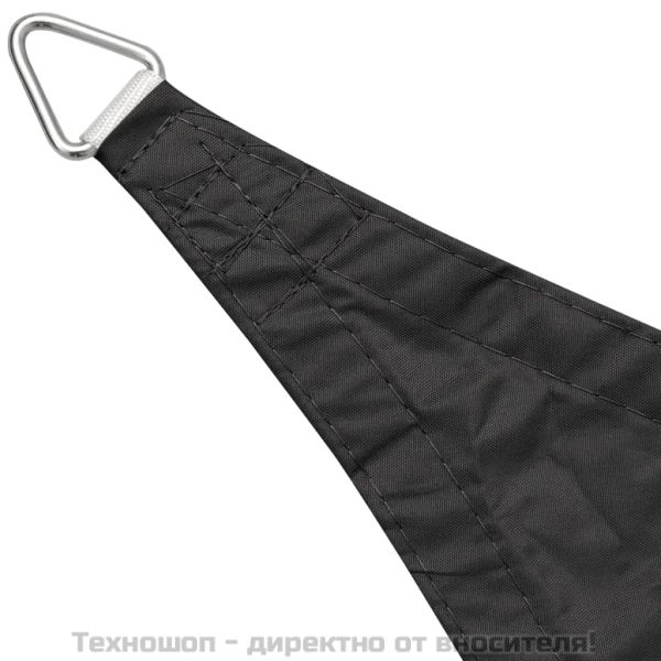 Слънцезащитно платно, Оксфорд плат, триъгълно, 5x5x5м, антрацит