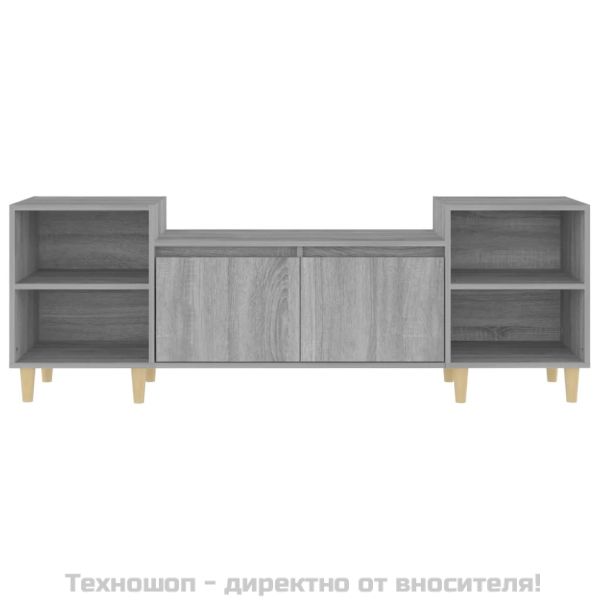 ТВ шкаф, сив сонома, 160x35x55 см, инженерно дърво