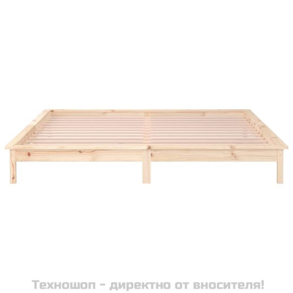 LED рамка за легло 150x200 см King Size масивно дърво
