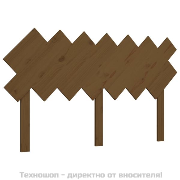 Горна табла за легло, меденокафява, 141x3x80,5 см, бор масив