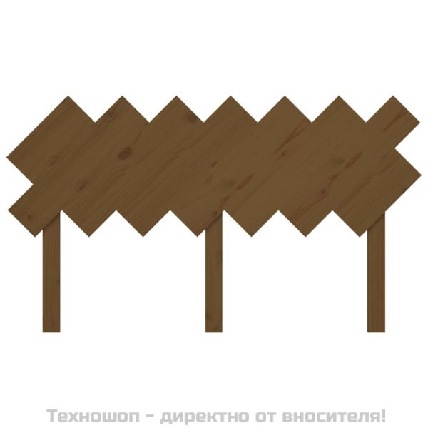 Горна табла за легло, меденокафява, 141x3x80,5 см, бор масив