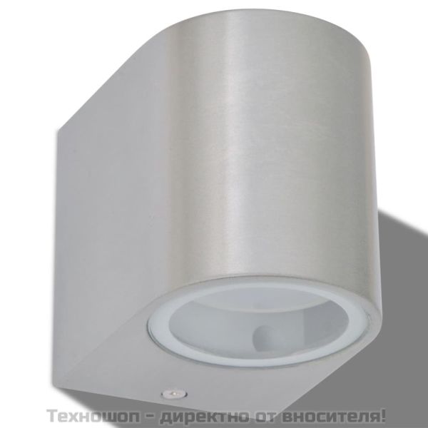 Външни LED прожектори за стена, обли, насочени надолу, 2 бр