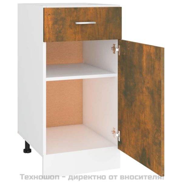 Долен шкаф с чекмеджета "Lyon", опушен дъб, 40x46x81,5 см, инженерно дърво