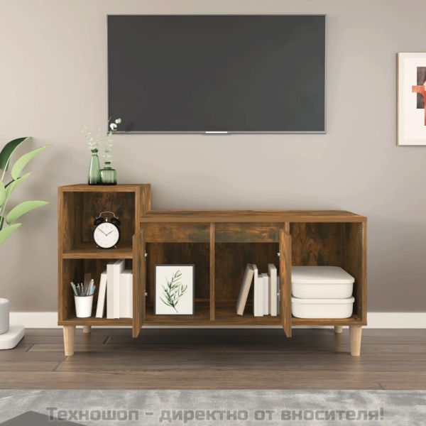 ТB шкаф, опушен дъб, 100x35x55 см, инженерно дърво