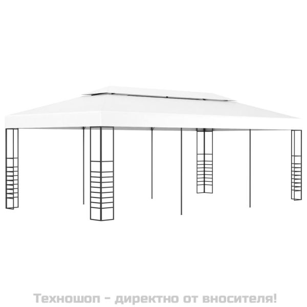 Шатра беседка, 6x3 м, бяла