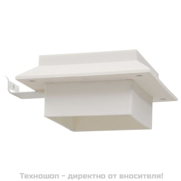 Градински соларни лампи, 6 бр, LED, квадратни, 12 см, бели