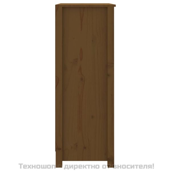 Библиотека, меденокафява, 80x35x97 см, бор масив