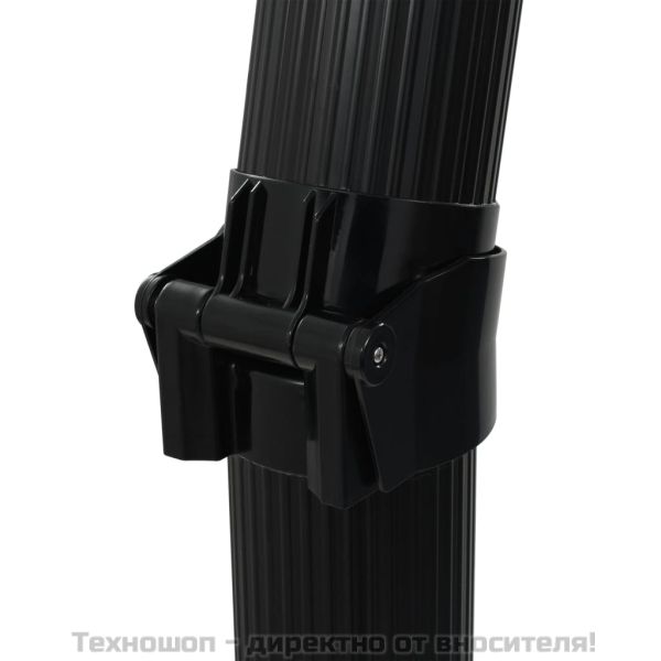 Сгъваем соларен душ, черен, 214 см, 23 л